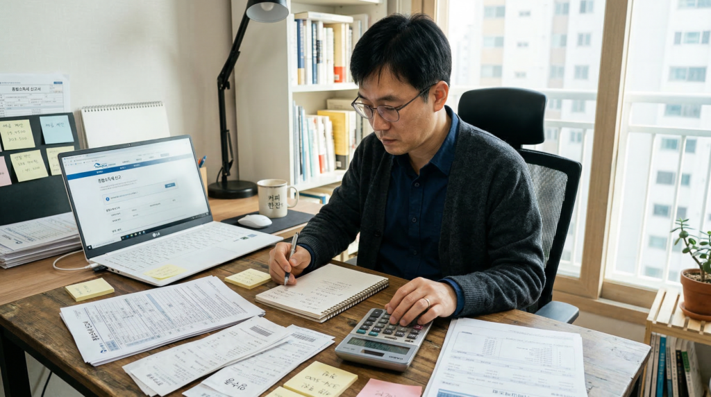 프리랜서 3.3% 세금 환급 여부를 확인하는 이미지