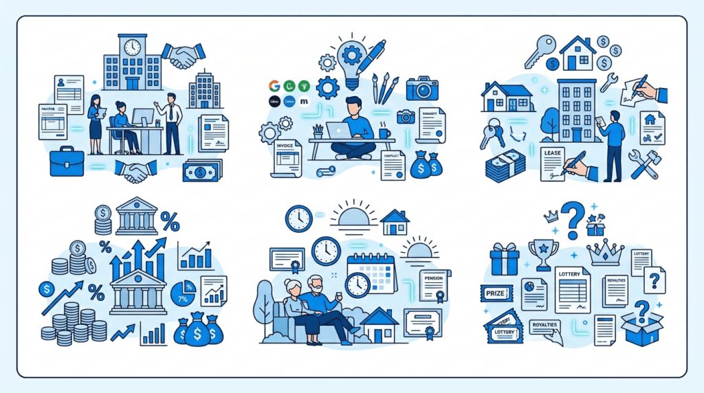 종합소득세 신고 대상 유형을 정리한 이미지