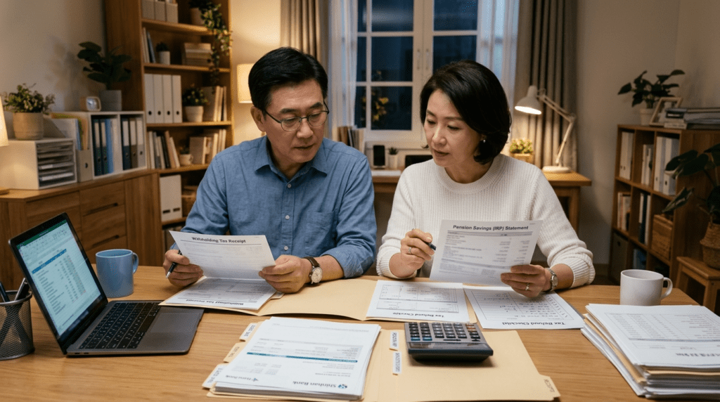 종합소득세 환급 전 체크포인트를 점검하는 이미지