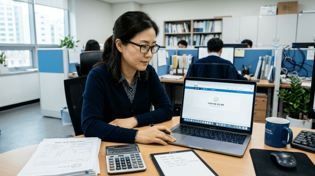 개인지방소득세 신고 방법 중 홈택스와 위택스 연동 절차를 보여주는 이미지
