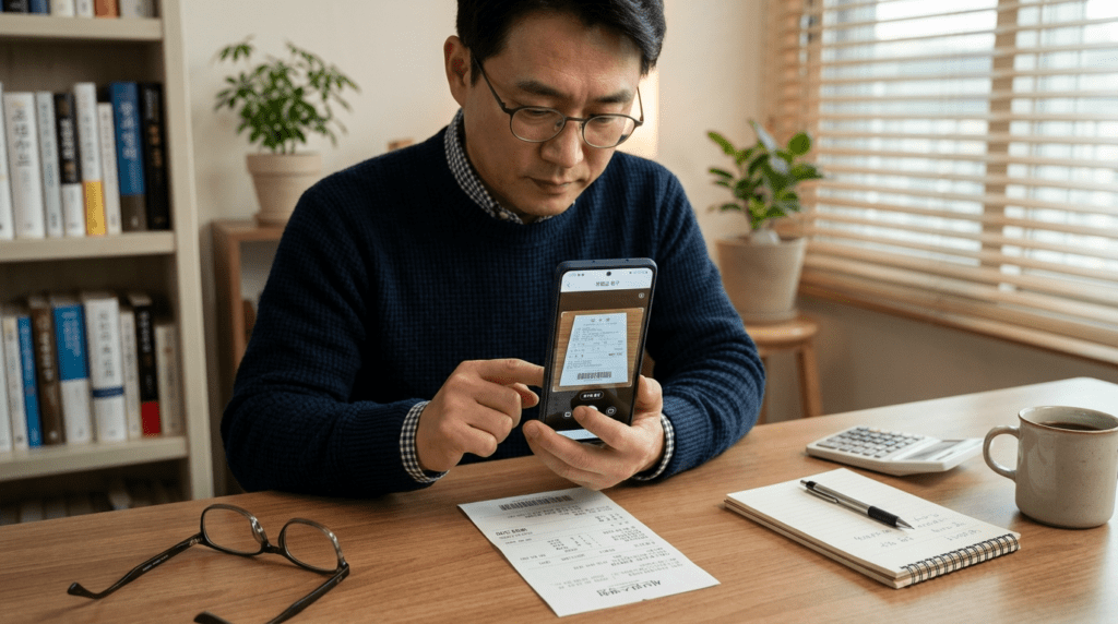 실손보험 청구 방법 중 모바일 접수 절차를 보여주는 이미지
