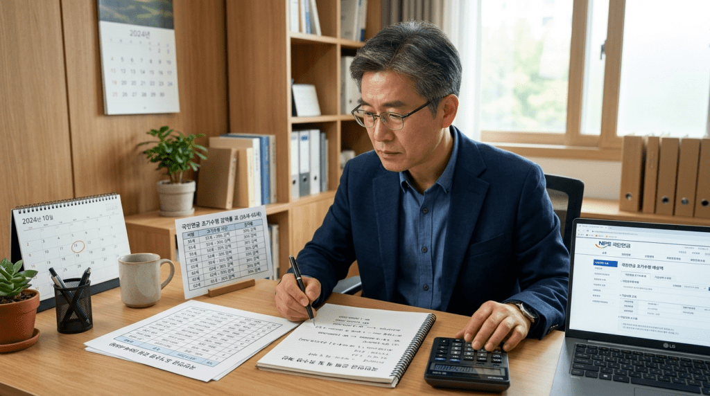 국민연금 조기수령 조건 중 감액률 계산을 설명하는 이미지