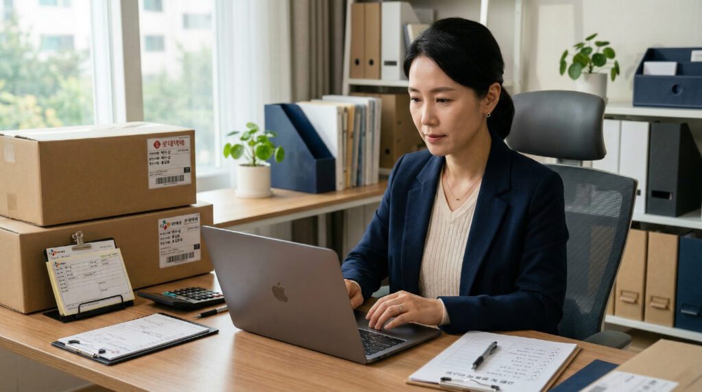 스마트스토어 교환 배송비와 재발송 내역을 확인하는 이미지