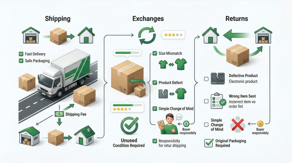 스마트스토어 반품비 부담 기준을 정리한 이미지
