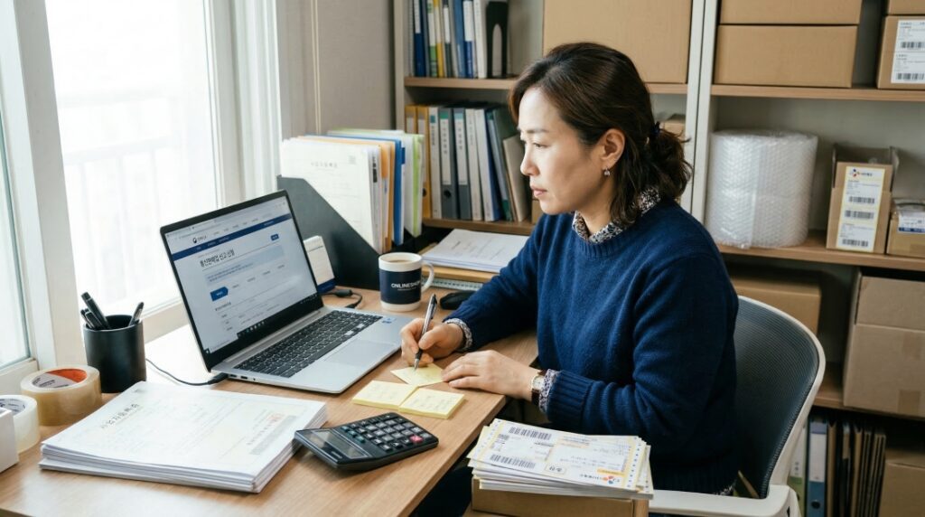 통신판매업 신고 방법 중 정부24 온라인 신청 절차를 보여주는 이미지