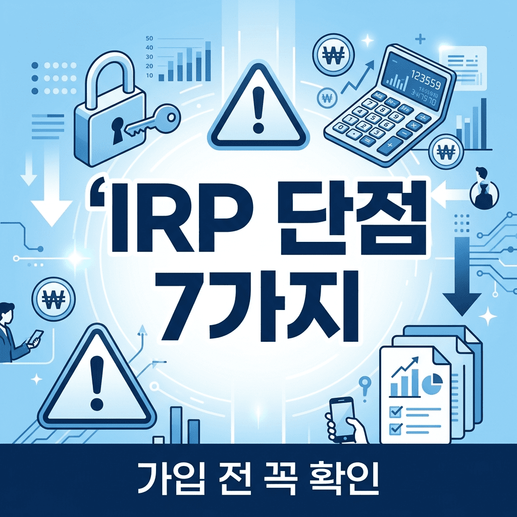 IRP 단점 7가지를 정리한 가입 전 필수 확인사항 재테크 블로그 썸네일
