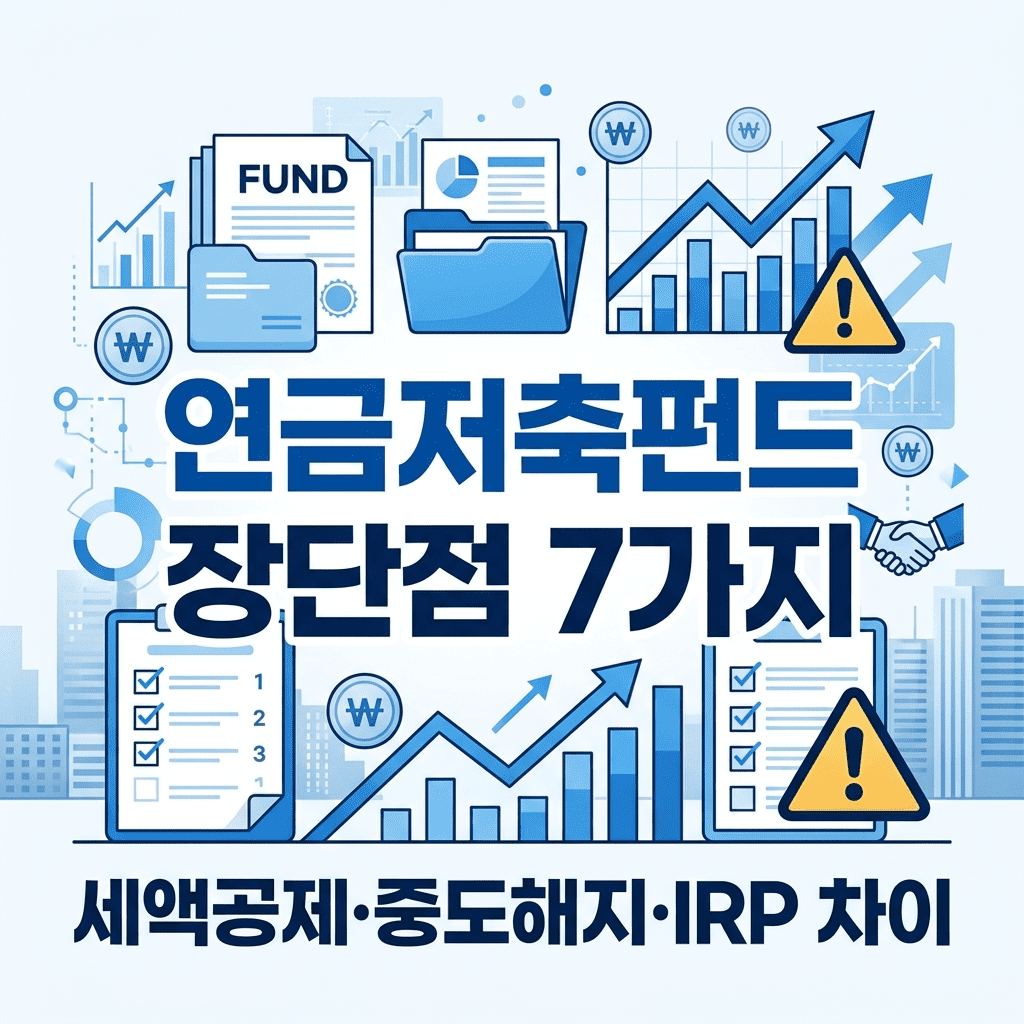 연금저축펀드 장단점 7가지와 세액공제 중도해지 IRP 차이를 정리한 재테크 블로그 썸네일