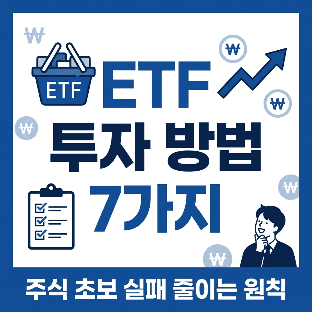 ETF 투자 방법 7가지와 주식 초보 실패 줄이는 원칙을 정리한 투자 입문 블로그 썸네일