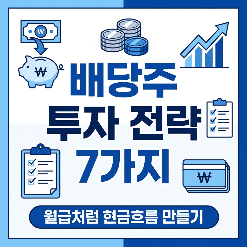 배당주 투자 전략 7가지와 월급처럼 현금흐름 만드는 방법을 정리한 재테크 블로그 썸네일