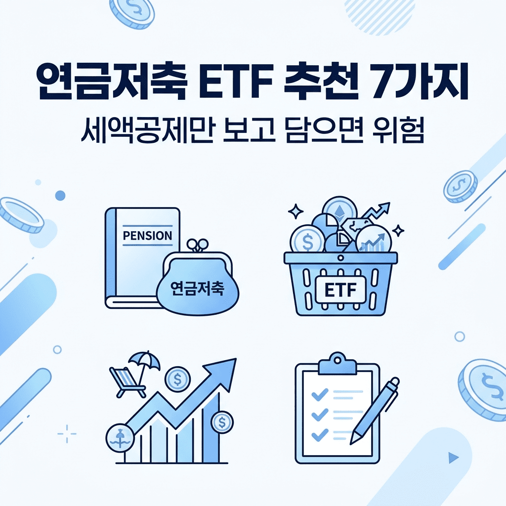 연금저축 ETF 추천 7가지와 세액공제만 보고 투자하는 위험성을 경고하는 노후 준비 투자 가이드 블로그 썸네일