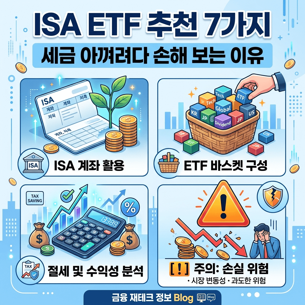 ISA ETF 추천 7가지와 세금 절약만 생각하다 손해 보는 이유를 정리한 ISA 계좌 활용 가이드 블로그 썸네일