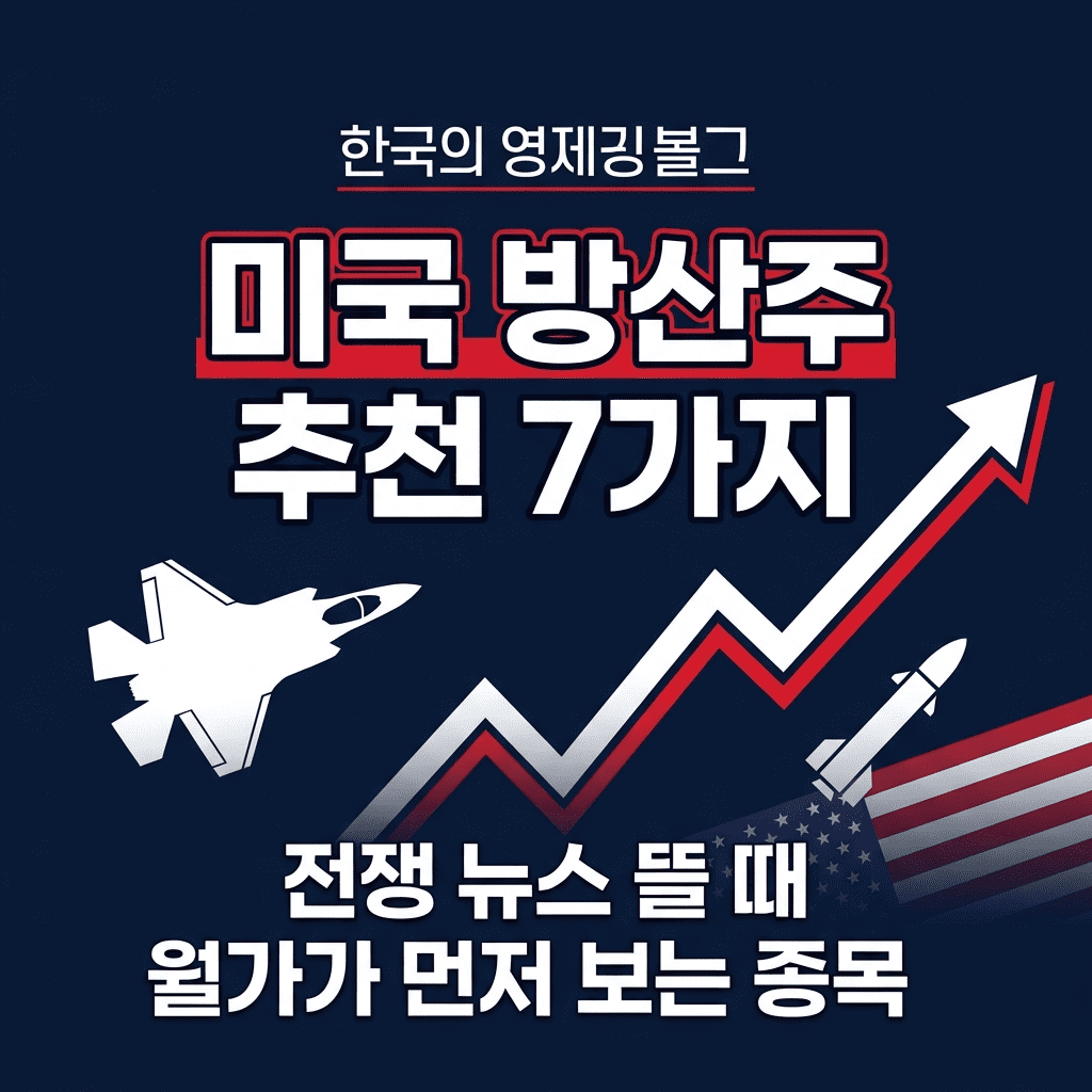 미국 방산주 추천 7가지와 전쟁 뉴스 발생 시 월가가 먼저 주목하는 방산 종목을 정리한 긴급 투자 가이드 블로그 썸네일